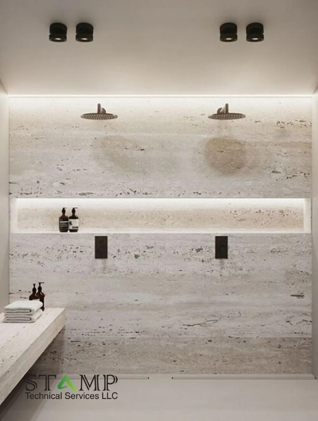Dual shower luxury bathroom design