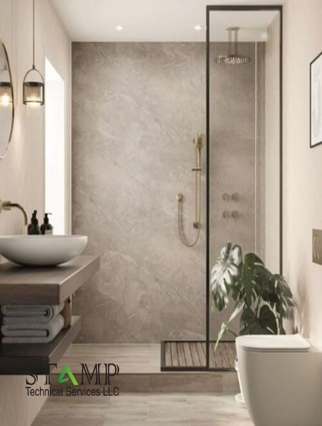Shower bathroom design dubai