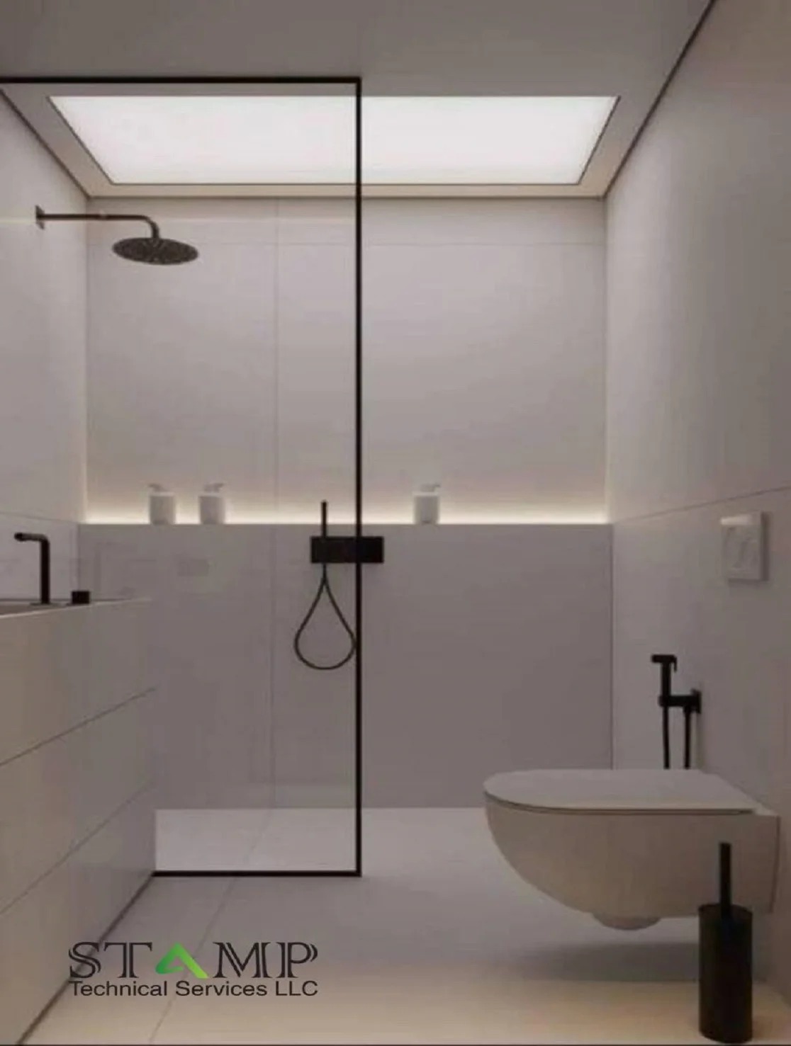 Small standing bathroom design