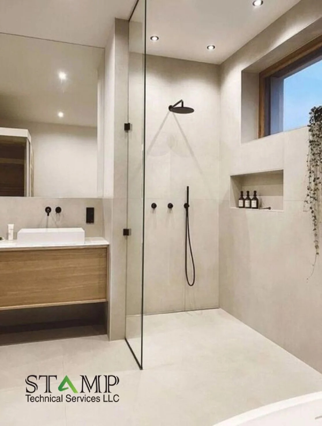 Standing bathroom design dubai