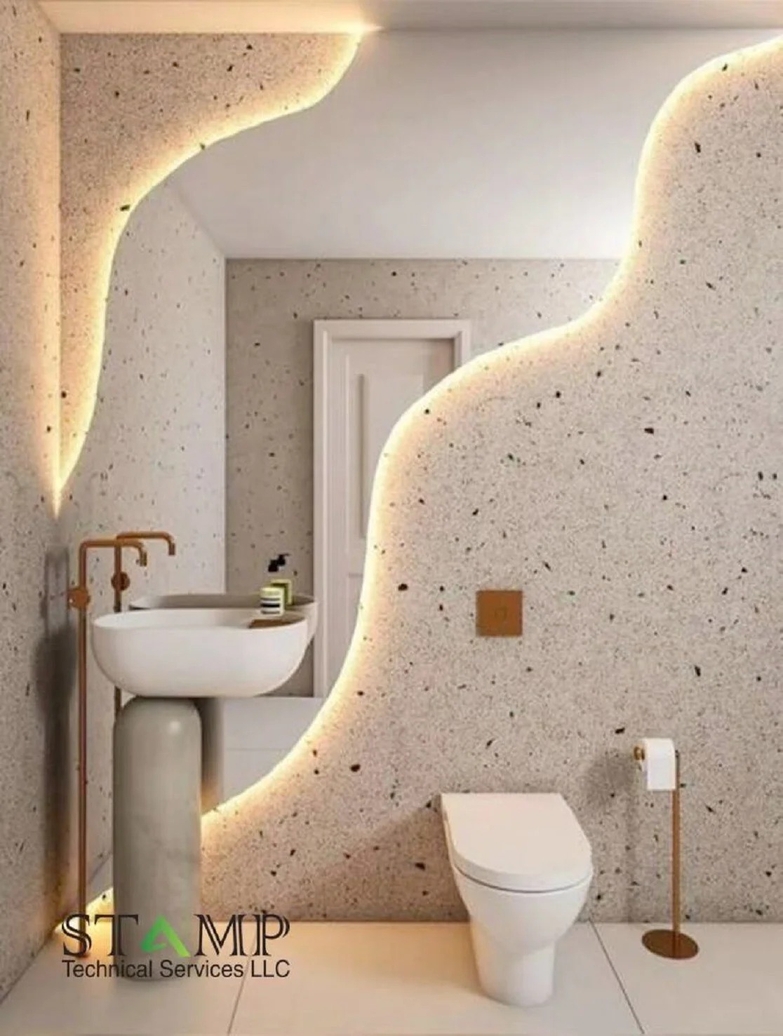 Wall mount mirror and bathroom design