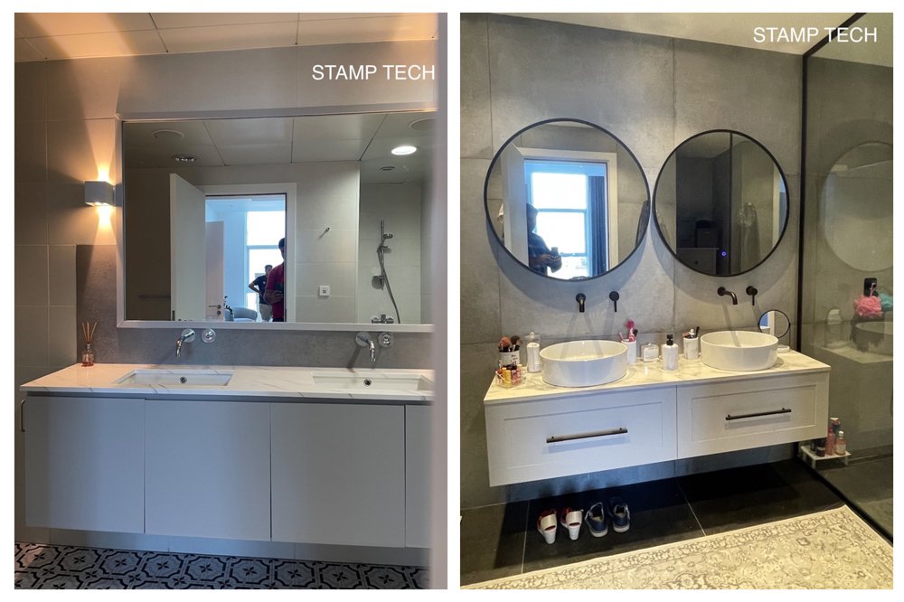 Before and after view of 302 Caribbean Oceana Residences palm Jumeirah Dubai