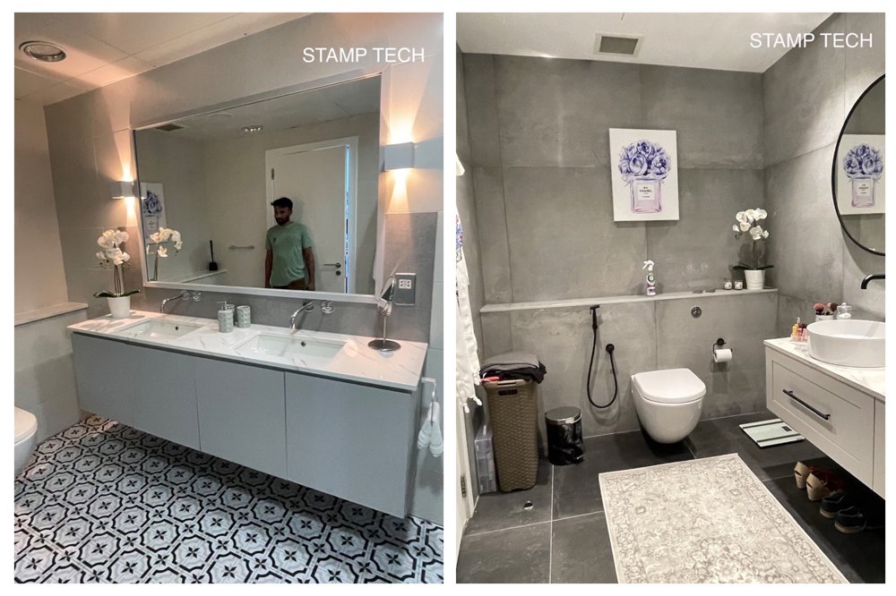 Before and after view of 302 Caribbean Oceana Residences palm Jumeirah Dubai