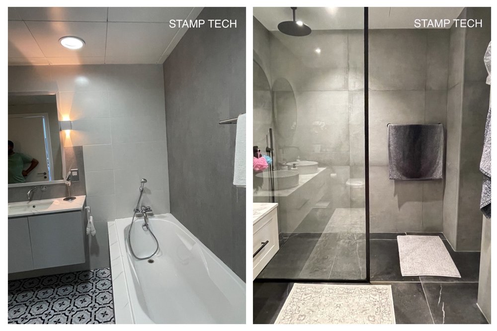Before and after view of 302 Caribbean Oceana Residences palm Jumeirah Dubai
