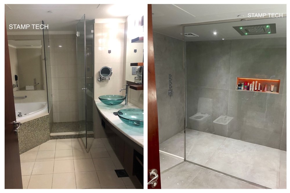 Before and after view of Jumeirah living Tower Dubai