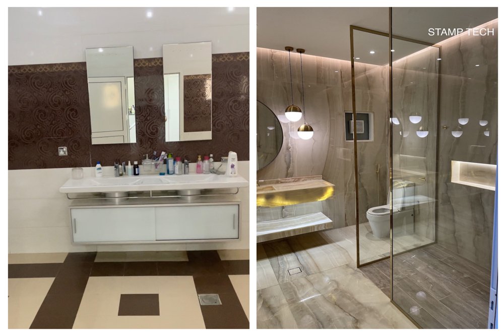 Before and after view of Villa 47 Al Kalba Sharjah
