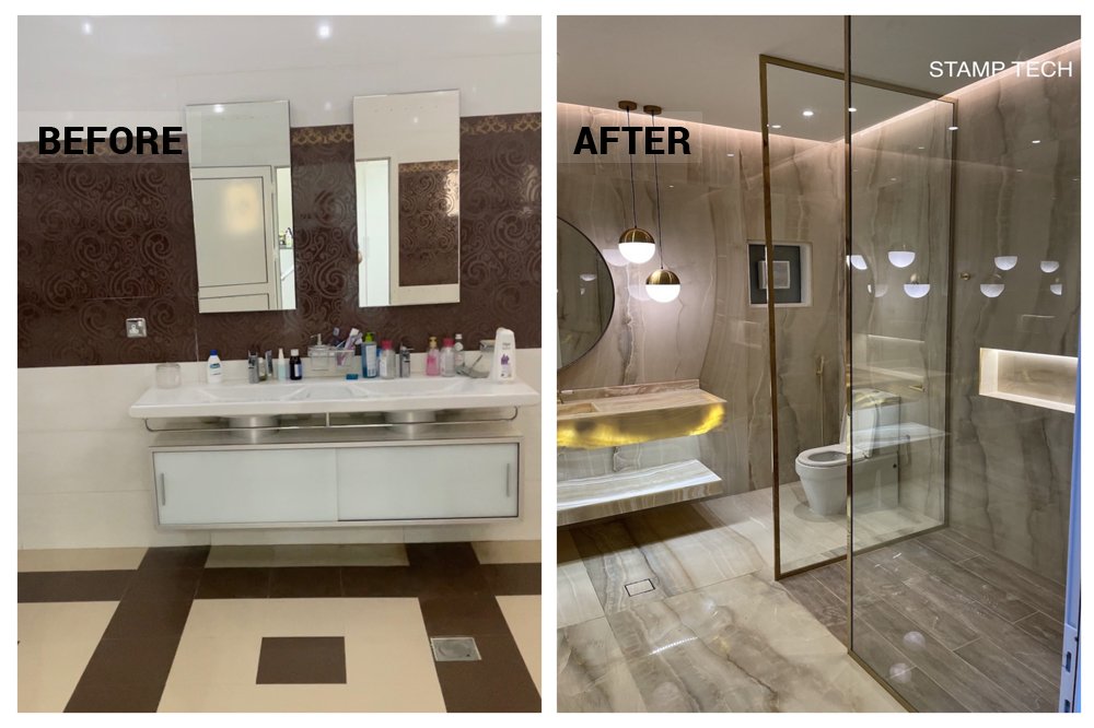 Before and after view of Villa 47 Al Kalba Sharjah