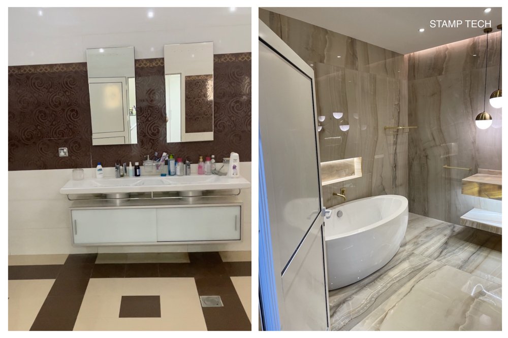 Before and after view of Villa 47 Al Kalba Sharjah