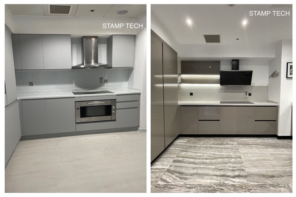 Before and after view of 302 Caribbean Oceana Residences Palm Jumeirah Dubai