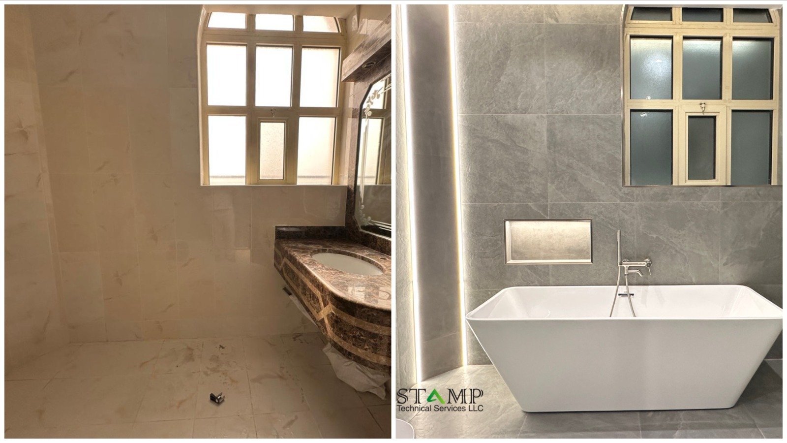 Before and after view of Al Barsh 1 villa 16 Dubai-UAE