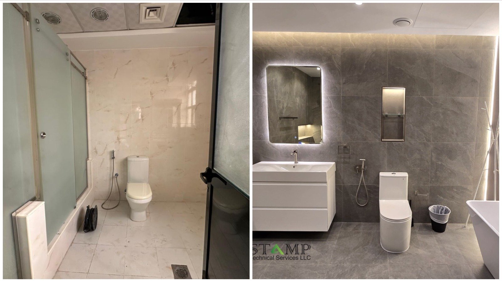 Before and after view of Al Barsh 1 villa 16 Dubai-UAE