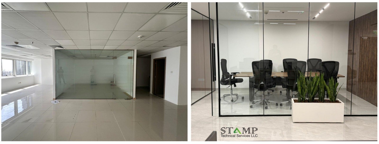 Before and after view of HDS Tower cluster F JLT Dubai