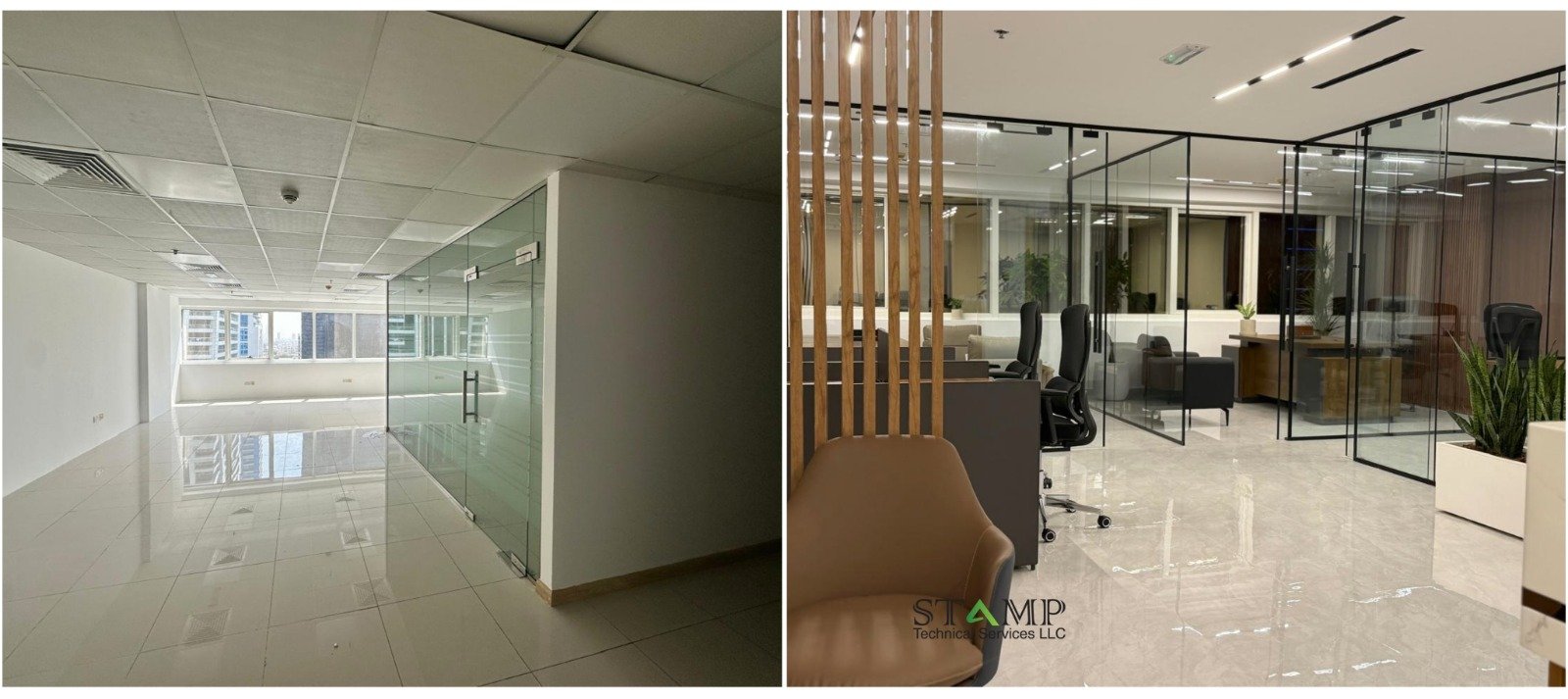 Before and after view of HDS Tower cluster F JLT Dubai