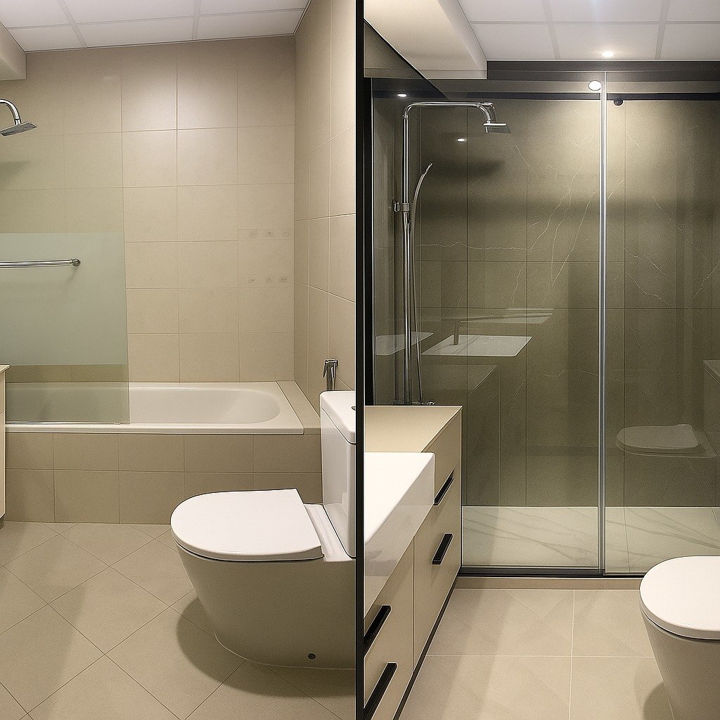 Before and after view of Topaz Residence2 Sillcon Oasis Dubai-UAE