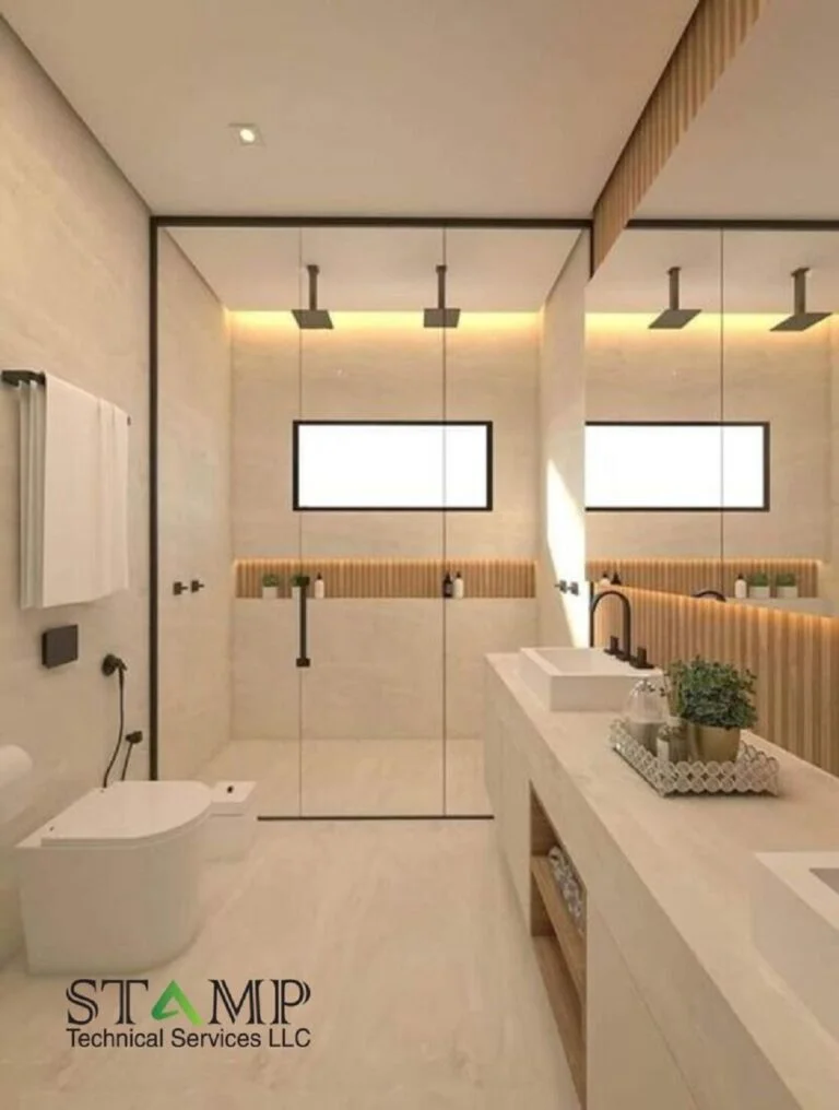 Bathroom renovation project in Dubai by Stamp Technical Services, image 8